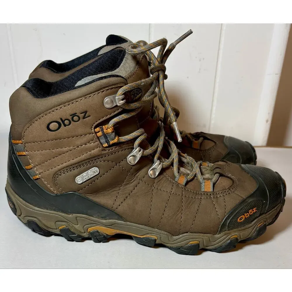 Oboz Men’s Bridger Mid Waterproof Hiking Boots Brown 22101 Sz 10